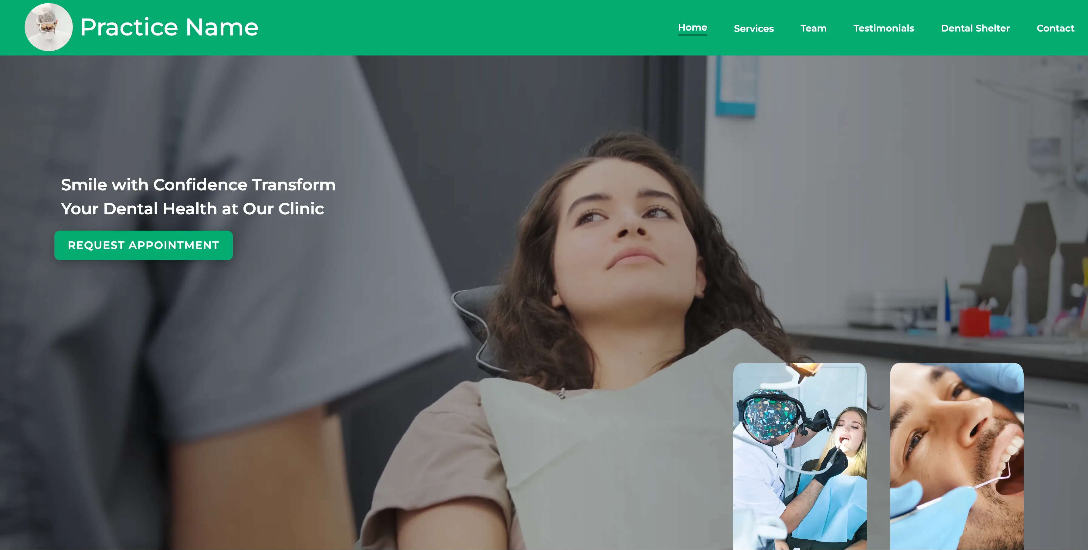 Contemporary - Professional dental website template design for dentists