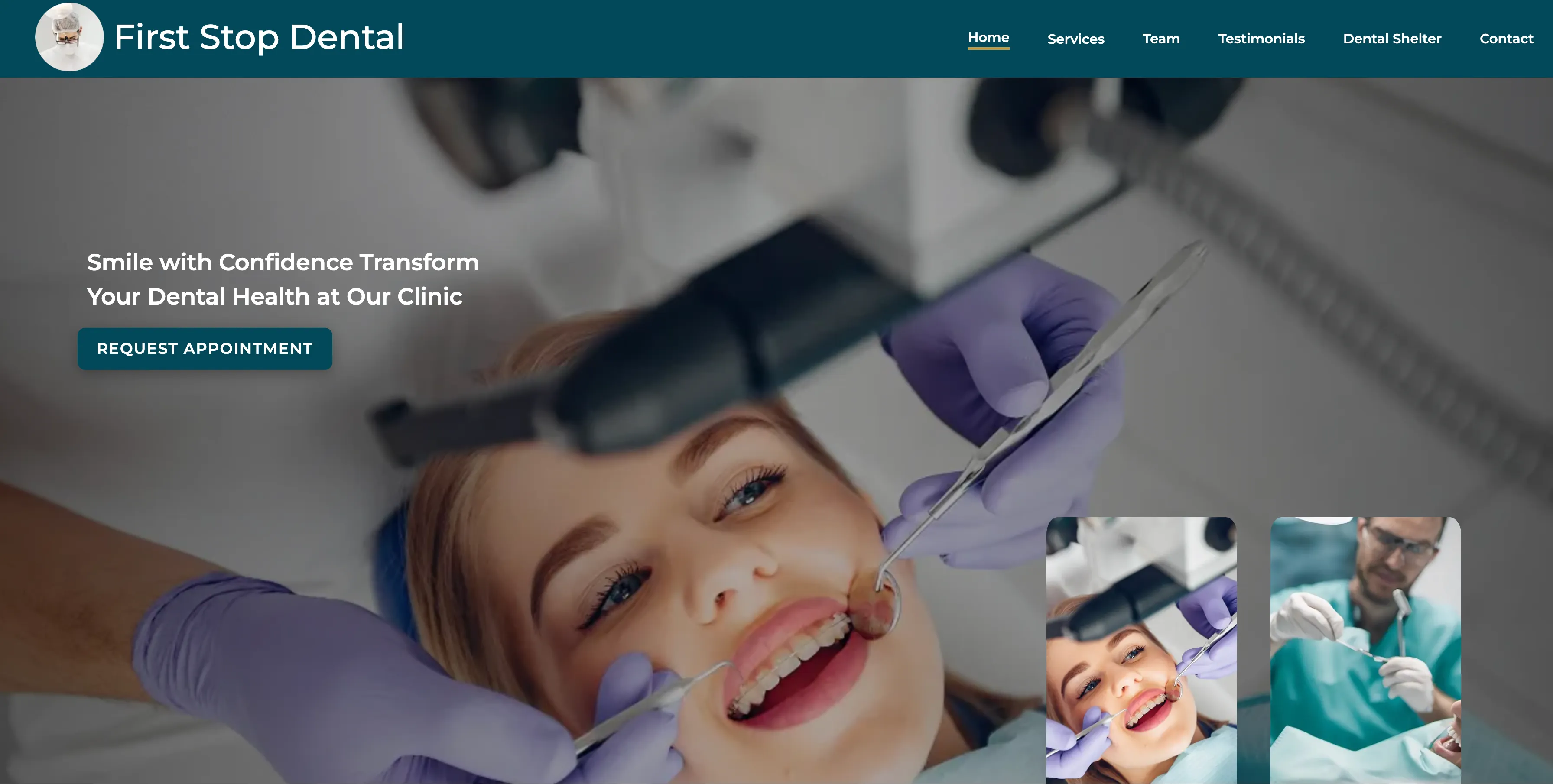 Pure Care - Professional dental website template design for dentists