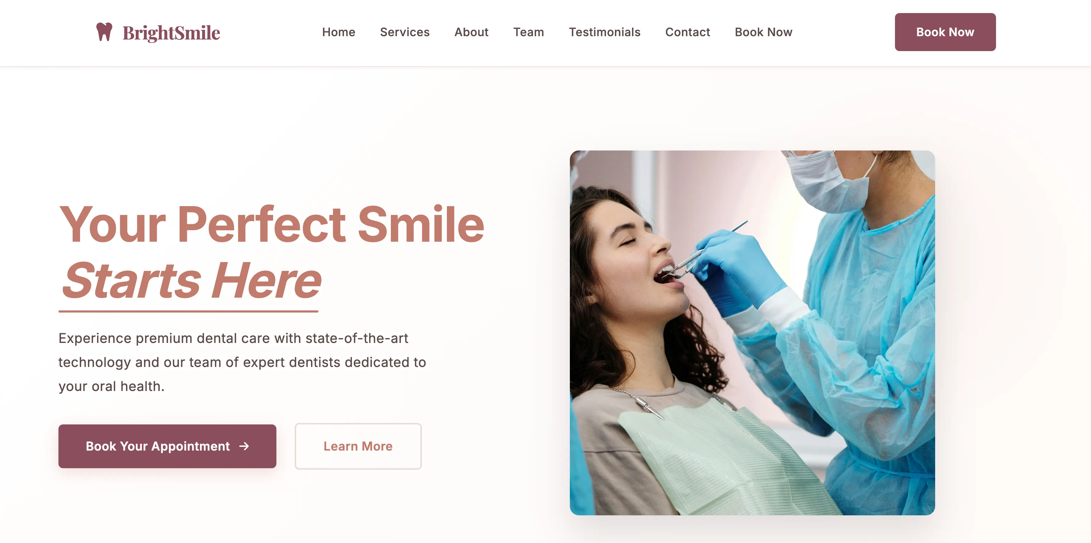 Smile Dental - Professional dental website template design for dentists